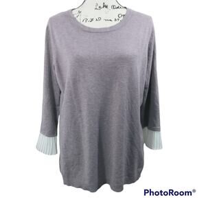 Sioni Purple Wool Blend Sweater Chiffon L